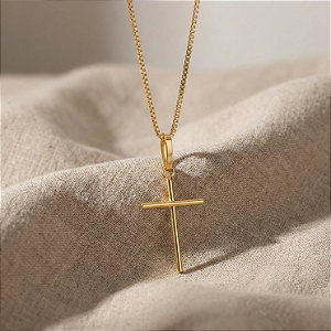 Pingente Cruz Lisa em Ouro 18k