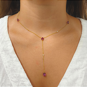 Colar Gravata Relíquia em Ouro 18k