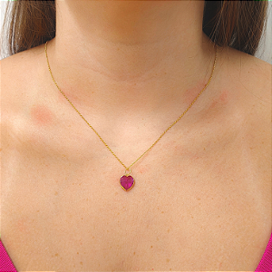 Pingente Coração Intenso Ouro 18k