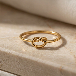 Anel Nó Eterno Ouro 18k