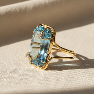 Anel Oceânide em Ouro 18k