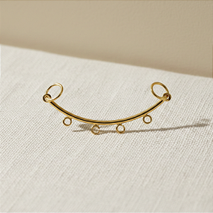 Canga Ouro 18k Espaçador para Quatro Pingentes