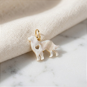 Pingente Pets Ouro 18K Golden Madrepérola