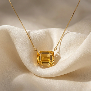 Colar Bella em Ouro 18k com Citrino Natural