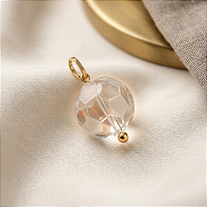 Pingente Copa Ball Cristal com Ouro 18K