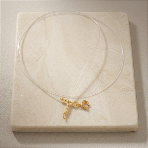 Colar Nylon com Terminais em Ouro 18k