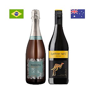 Combo 02 Vinhos - Yellow Tail Shiraz + Espumante Terranova Moscatel Branco