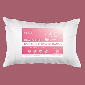 Travesseiro Tipo Pluma de Ganso 200 Fios Impermeável 50 x 70 Centímetros Casa Dona
