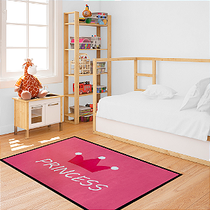 Tapete Infantil de Atividades para Quarto 100cm x 140cm Antiderrapante Princesa