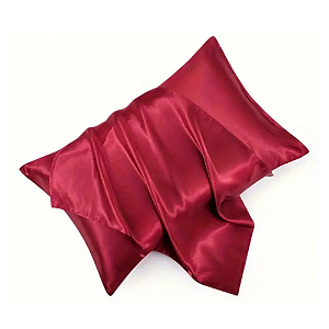 Fronha de Cetim Anti Frizz Casa Dona Ultramacio Cor Vinho 70x50