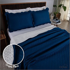 Kit Cobre Leito Colcha Casal Dupla Face Viena 3 Peças