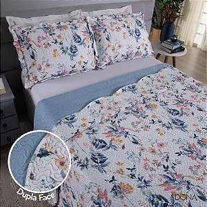 Kit Cobre Leito Colcha Casal Versailles Dupla Face Versailles 3 Peças