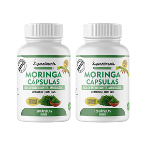 MORINGA OLEÍFERA CAPSULAS- Super Alimento- Multi-Vitaminico e Detox Natural 120 CÁPSULAS - 500MG (2 UNIDADES))