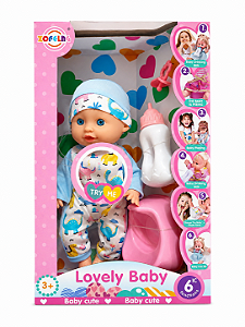 BONECA COM ACESSÓRIOS - 4 PÇS