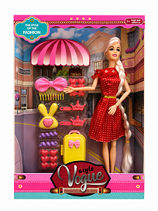 BONECA COM ACESSÓRIOS