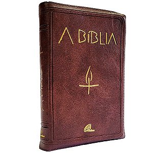 Livro A Bíblia - Zíper Marrom