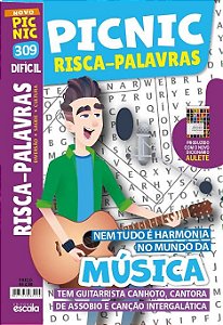 Livro Picnic Risca-Palavras - Difícil: 309 - musicas
