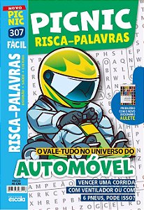 Livro Picnic Risca-Palavras - Fácil: 307 - automóvel