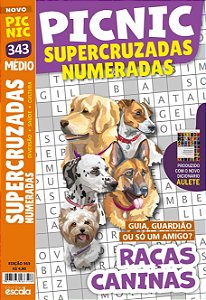 Livro Picnic Supercruzadas Numeradas - Médio: 343- raças canina...