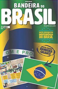 Livro Revista pôster bandeira do Brasil - Projetos escola...