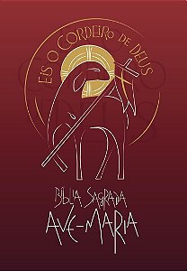 Livro Bíblia Sagrada Ave-Maria - Eis o Cordeiro de Deus -...