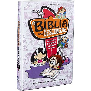 Livro A Bíblia das Descobertas - Capa ilustrada violeta: ...