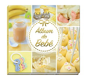 Livro álbum do bebê: amarelo