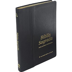 Livro Bíblia Sagrada Naa Slim - Capa Em Couro Legítimo: Nova Al...