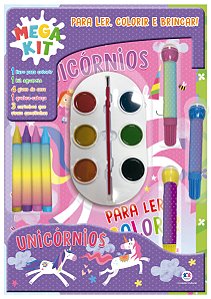 Livro Unicórnios - Ler, colorir e brincar