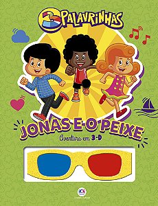 Livro 3 Palavrinhas - Jonas e o peixe: Grampeado 3-D