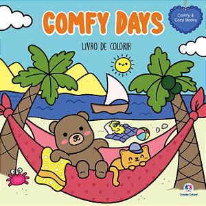 Livro Comfy days - livro de colorir