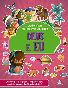 Livro Deus e eu - Bíblia com adesivos brilhantes