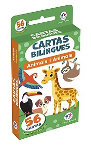 Livro Flash Cards Cartas Bilíngues - Animais - Animals