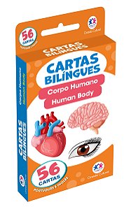 Livro Flash Cards Cartas Bilíngues - Corpo Humano - Human Body