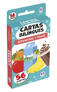 Livro Flash Cards Cartas Bilíngues - Alimentos - Food