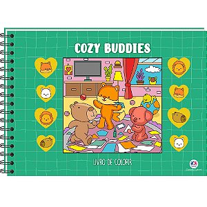 Livro Cozy Buddies - Livrão de Colorir