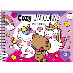 Livro Cozy Unicorns - Para colorir