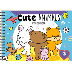 Livro Cute Animals - Livro de Colorir