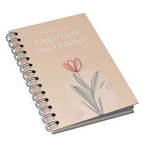 Livro Diario De Oração - Flor Aquarela Bege