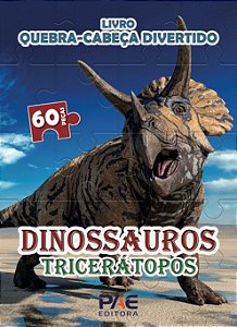 Livro Livro quebra-cabeça divertido - dinossauros tricera...