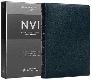 Livro Biblia Sagrada Nvi Premier Collection - Capa Azul