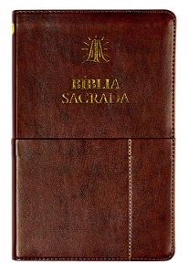 Livro Bíblia Sagrada Slim Acf - Marrom, Com Bolso