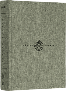 Livro Bíblia Diária, Nvi, Tecido Sobre Capa Dura, Cinza, Leitur...