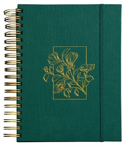 Livro Meu Plano Perfeito, Planner Sem Data, Capa Verde Tecido S...