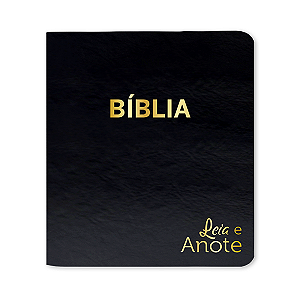 Livro Bíblia NVI - Leia e anote - Luxo - Preta dourada: B...