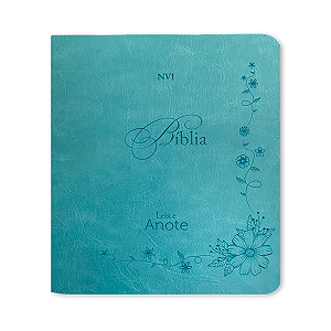 Livro Bíblia NVI - Leia e anote - Luxo - Azul: Bíblia com...