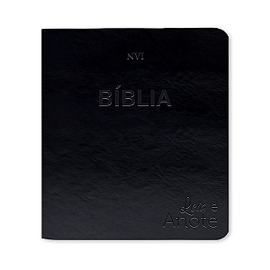Livro Bíblia NVI - Leia e anote - Luxo - Preta: Bíblia co...
