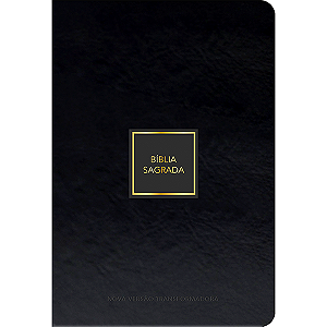 Livro Bíblia Sagrada NVT - Luxo - Preto e dourado