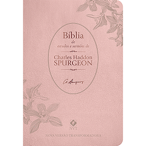 Livro Biblia de estudo e sermões Spurgeon - Rosé