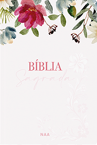 Livro Bíblia sagrada NAA - Flores rosa